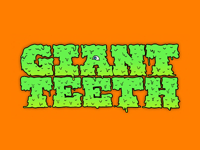 Giant Teeth Logo branding design graphic design hand lettering illustration illustrator logo typography