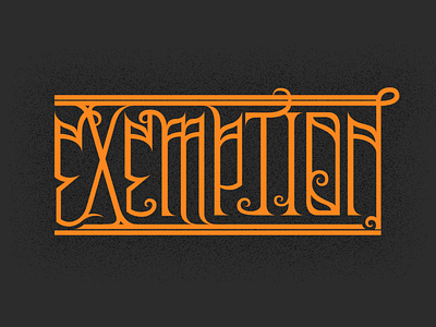 Exemption Logo branding design graphic design illustration illustrator logo typography vector
