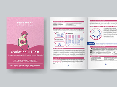 ovulation test manual branding brochure design illustration