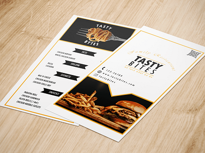 Tasty Bites Menu branding brochure flyer flyer design graphic design photoshop