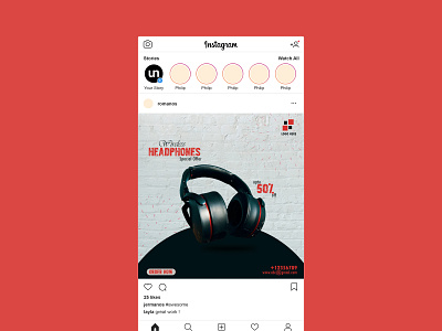 Social Media Post # 1 branding design ear phones graphic design head set headphones illustration media photoshop social social media