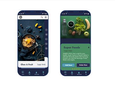 Super Foods mobile ui ux