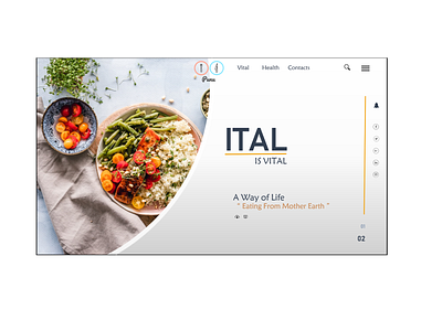 Ital is Vital design illustration ui ux website