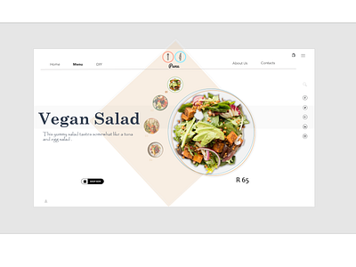 Vegan Salad design ui ux website