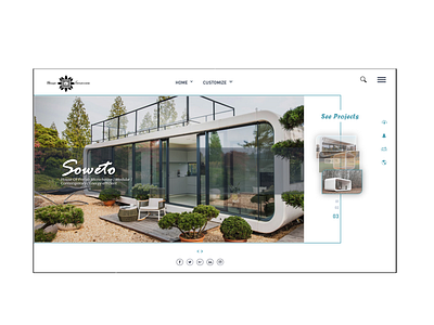 House of Tomorrow illustration ui ux website