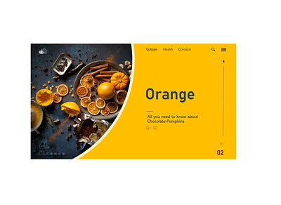 Orange & Chocolate design ui ux website