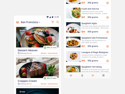 App food app food interface ui