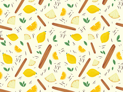 Fruit Tea Pattern illustration pattern vector