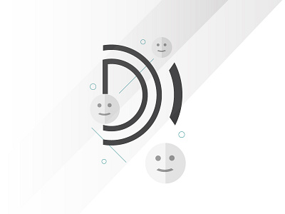 D2 d face grey illustration smiley vector