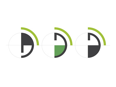 D4 d green logo vector