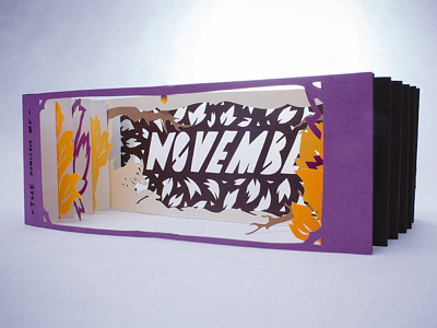 Remember November? book cut out november paper tunnel