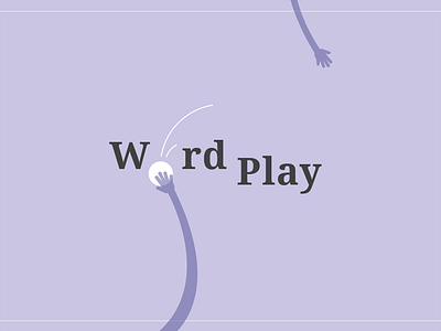 Wordplay hands purple typography wordplay