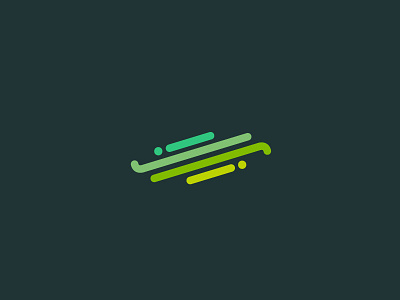 Streamy fluid green logo mark people