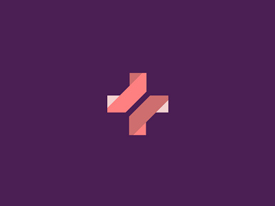 PLS logo mark pink plus purple