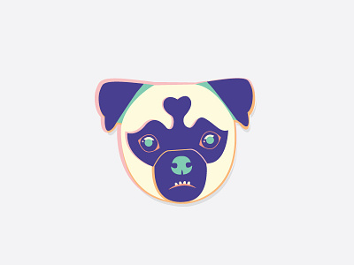 Ripley Rebound color dog mix pug ripley sticker