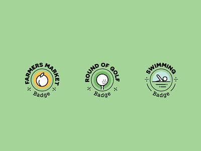 Activity Badges app badges golf park peach swimming