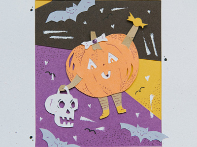 October Paper Cut bats october papercut pumpkin skeleton