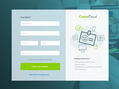 Crconocloud Signup Page app landing page signupform ui webapp