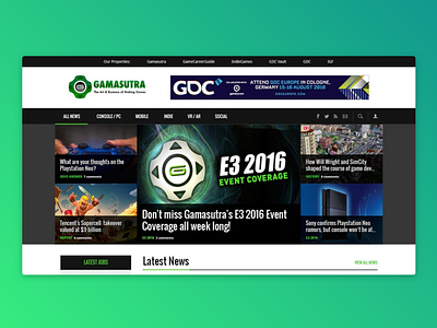 Gamasutra Website Redesign