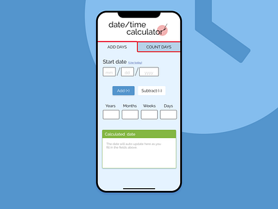 Daily UI 04: Calculator calculator daily ui daily ui 004 date mobile ui ui