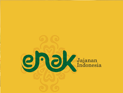 "ENAK" Indonesia food traditional branding design icon illustration logo vector