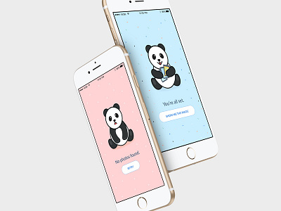 Empty and error screen app empty error icon illustration iphone message onboarding panda photo rent ui