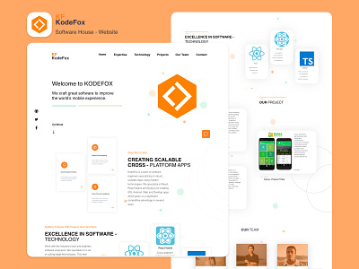 Kodefox adobexd company company profile design kodefox simple uiux website website concept website design