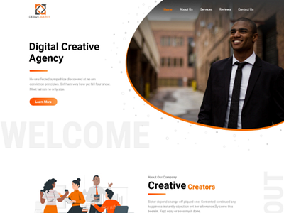 Landing page company adobe xd home page landing page web design