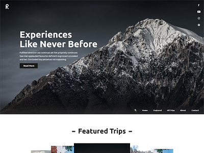 Home page for travel agency adobe xd design home page homepage travel web design