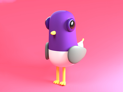 A cute Pigeon 3d 3d illustration art cinema 4d design illustration modeling