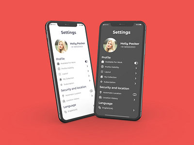 Setting app | Daily Ui 007