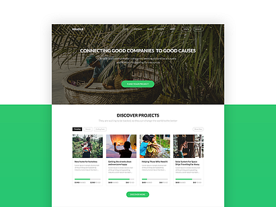 Landing Page for Kradle crowdfunding design interface landing page platform ui ux web website