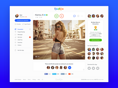 Badoo Redesign Concept app badoo design interface redesign ui ux web