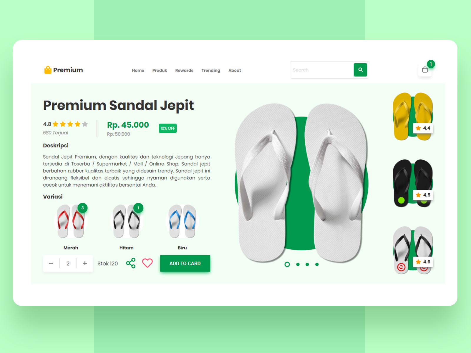 sandal jepit premium