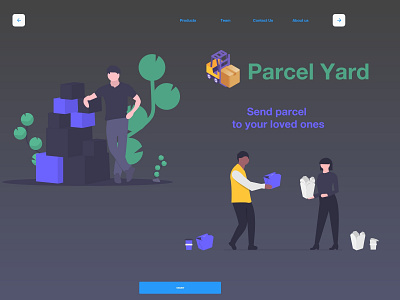 Parcel Yard app design ui web