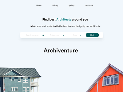 Architects finding website landing page design ui webdesign