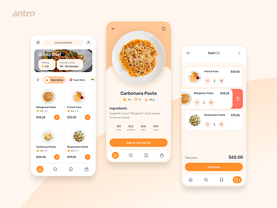 Food Delivery App Concept app concept delivery design design concept figma food foodtech mobile app ui ux