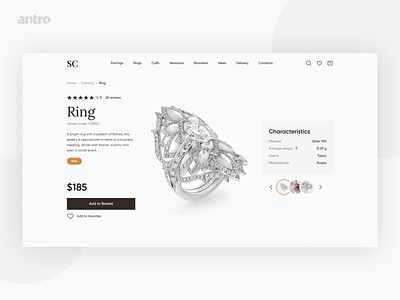 Jewelry Online Store clear design concept decorations design ecommerce figma jewelry minimal ui ux webdesign women