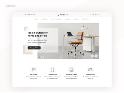 Online Furniture Store Concept appointment chair clear concept design ecommerce figma furniture minimal store table ui ux webdesign