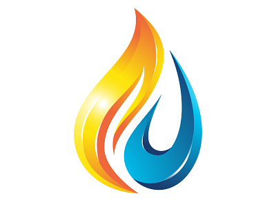 flame water drop abstract blue business company concept creative design drop element energy fire flame icon illustration logo nature sign symbol vector water