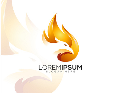 fire eagle vector logo design illustration abstract bird design eagle element emblem falcon fire graphic icon illustration isolated logo modern phoenix sign silhouette symbol template vector