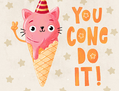 You cone do it doodle doodle art doodleart ice cream icecream illustration procreate summer