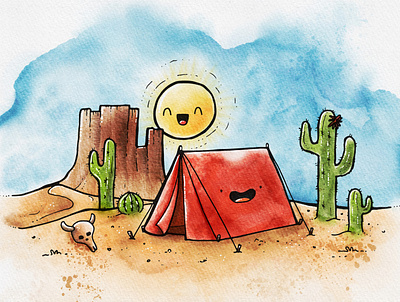 Desert Doodle doodle doodle art doodleart illustration procreate watercolor