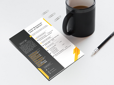 Resume mockup سيرة ذاتية black branding business cover lettrer cv cv design graphic design hiring jop personal protfolio resume resume design services tymplate بالعربية تصميم سيرة ذاتية سيفي عربي