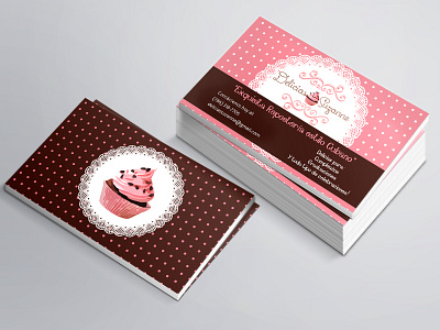 card mockup Recovered تصميم كرت عمل arab arabic branding business card business card design card cards cupcake cute design girly graphic design illustration illustrator mouckup pink تصميم عربي كرت عمل