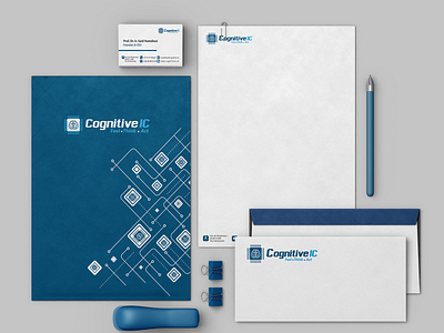 Cognitive identity هوية arabic logo business card business card design business logo card cards creative template gold identity identity design illustration illustrator modern design name card white الإمارات العربية المتحدة شعار عربي عربي