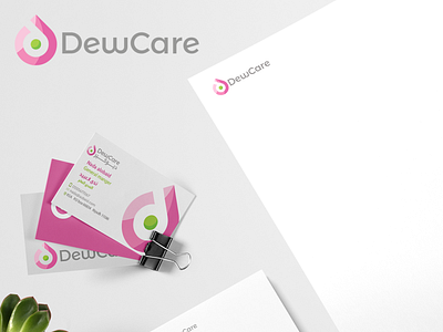 Dew care identity تصميم هوية لشركة ديو كير