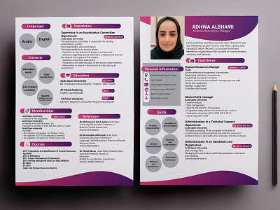 Two pages CV
سيرة ذاتية