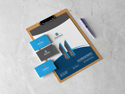 Horizontal company identity تصميم هوية لشركة الأفق