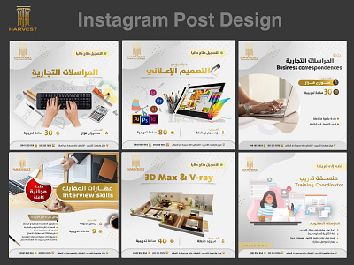 harvest training center social posts instagram post social media training تدريب تدريبي حساب انستغرام دمشق سوريا مركز